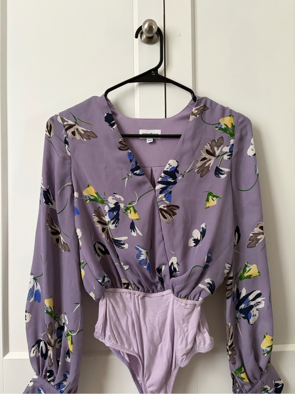 Revolve Superdown Lavender Floral Bodysuit